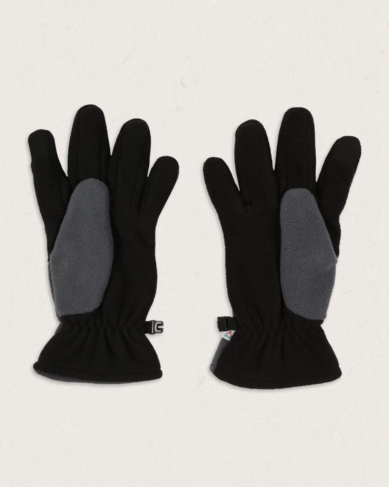 Men's Passenger Daytrip Recycled Polar Fleece Touch Screen Gloves Black | US-DXFIKV384