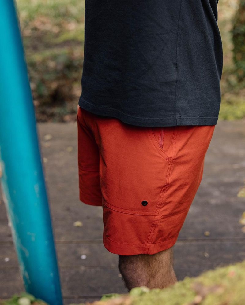 Men's Passenger Drift All Purpose Shorts Warm Orange | US-OXHBUC249