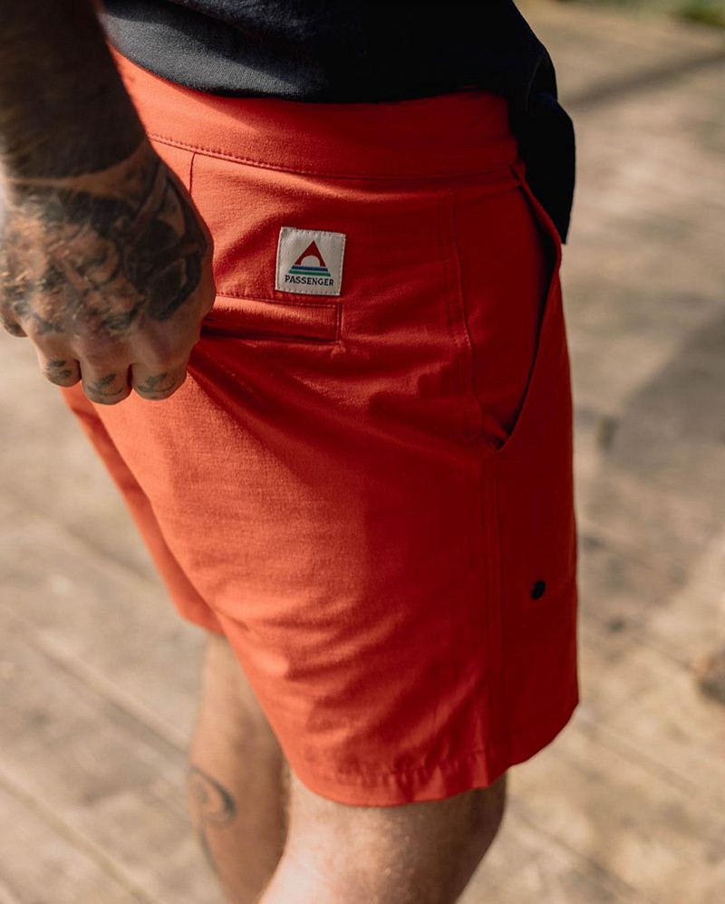 Men's Passenger Drift All Purpose Shorts Warm Orange | US-OXHBUC249