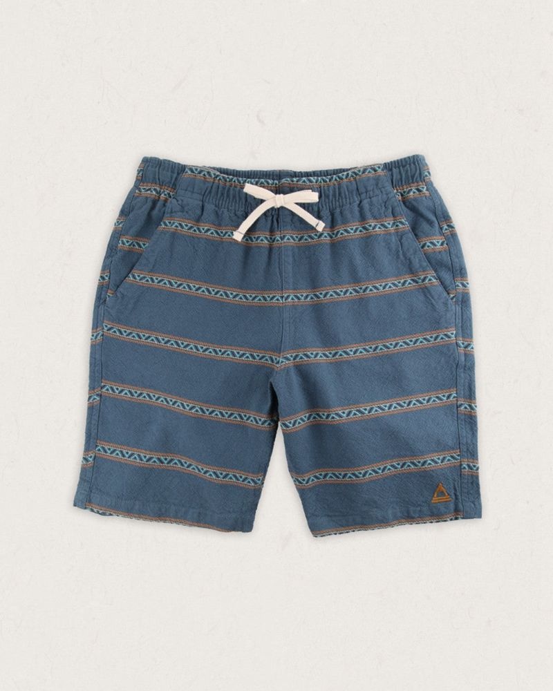 Men's Passenger Drifter Organic Cotton Jacquard Shorts Mediterranean Geo Stripe | US-IUCRMO435