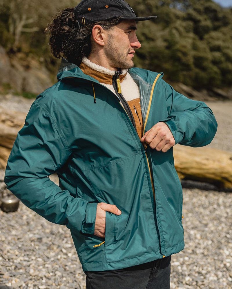 Men's Passenger Echo Recycled Water Resistant Jacket Mediterranean | US-XTNFYU841