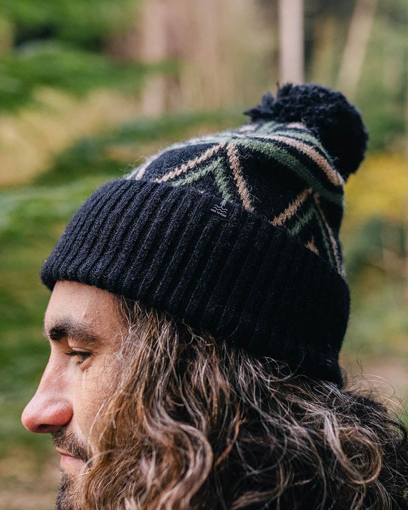 Men's Passenger Ember Bobble Hat Black | US-RPTFMC057