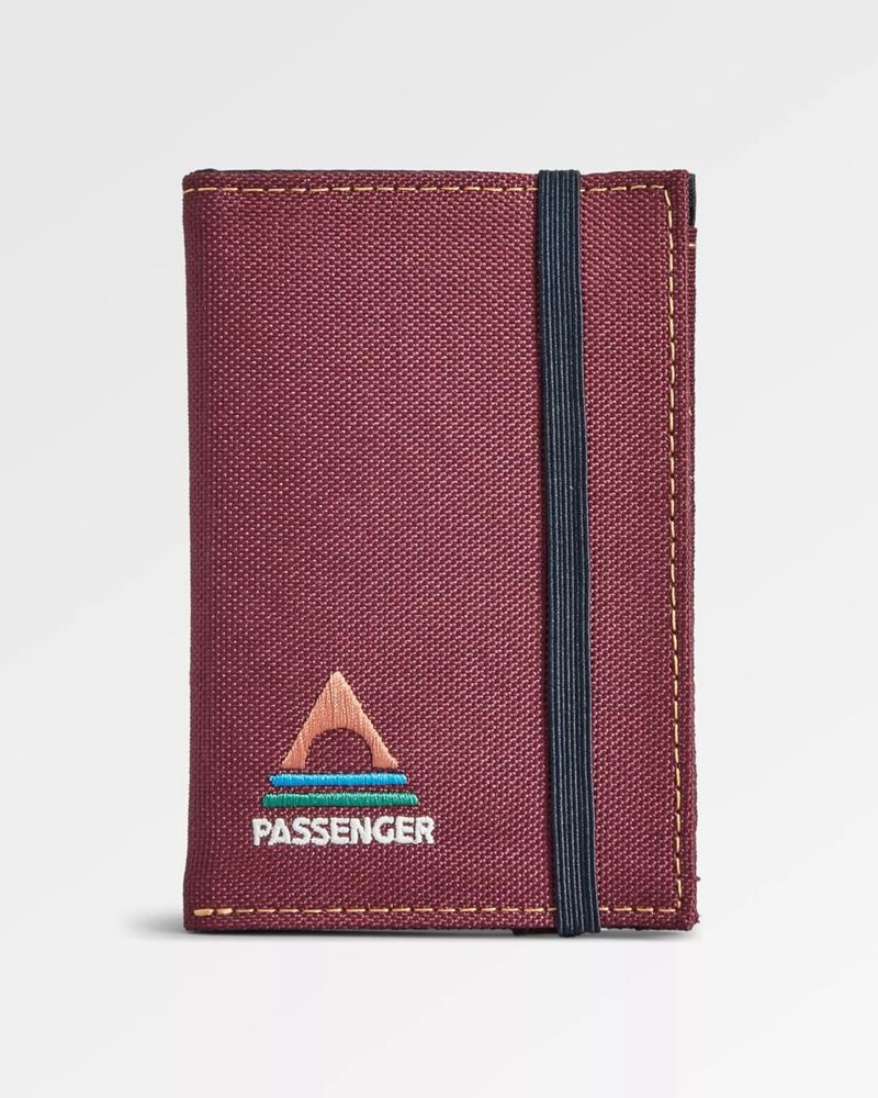 Men\'s Passenger Essentials 2.0 Recycled Wallet Burgundy | US-VLSDIT306