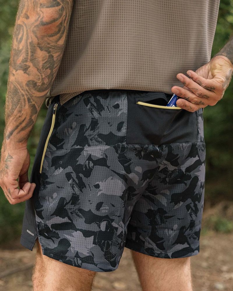 Men's Passenger Exploration Trail Recycled Shorts Black | US-WFLYHU032