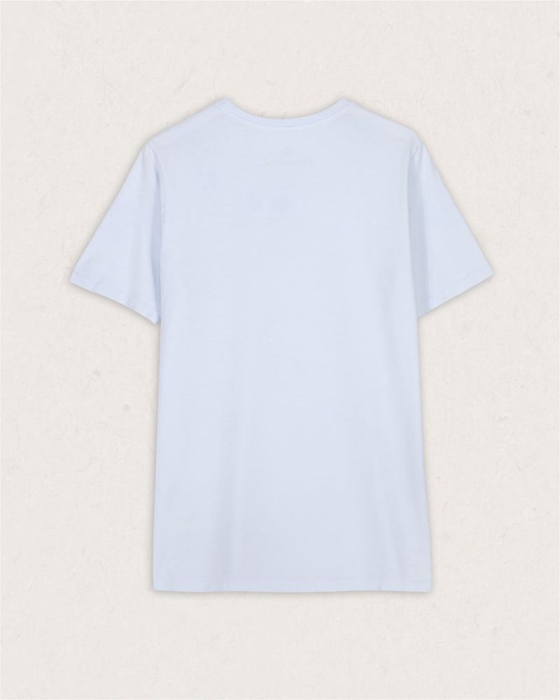 Men's Passenger Flare Recycled Cotton T-Shirt Pale Blue | US-UTYCVM259