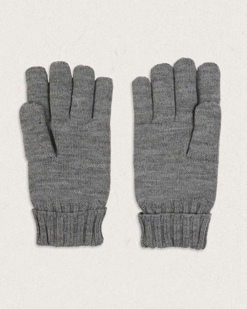 Men's Passenger Gale Recycled Acrylic Knitted Gloves Flecked Grey Marl | US-IWRAVG786