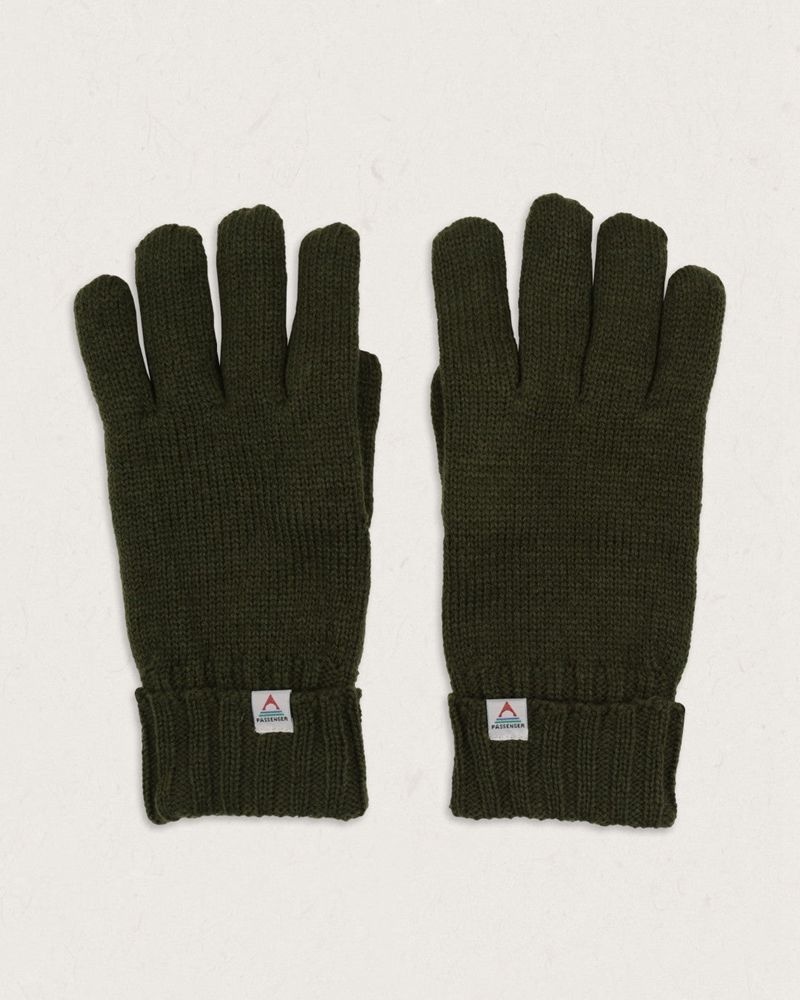 Men\'s Passenger Gale Recycled Acrylic Knitted Gloves green | US-PEIMRK164