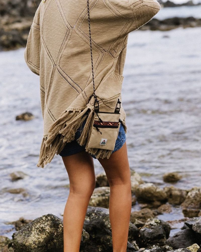 Men's Passenger Journey Organic Crossbody Bag Khaki | US-PBJQLY790