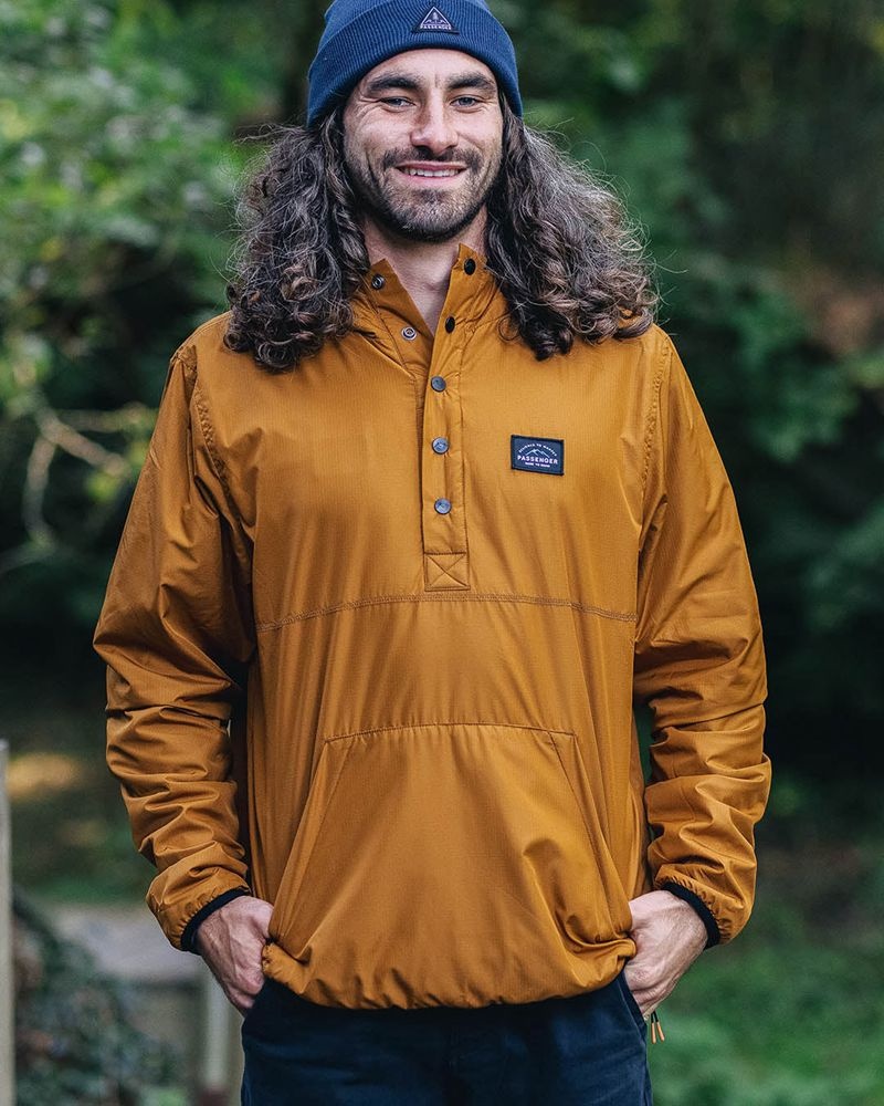 Men's Passenger Journey Recycled Reversible Jacket Golden Brown | US-VDCMLE974