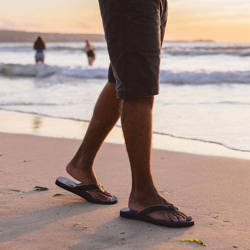 Men's Passenger Laguna Flip Flops Ash Blue | US-KFLCWH801