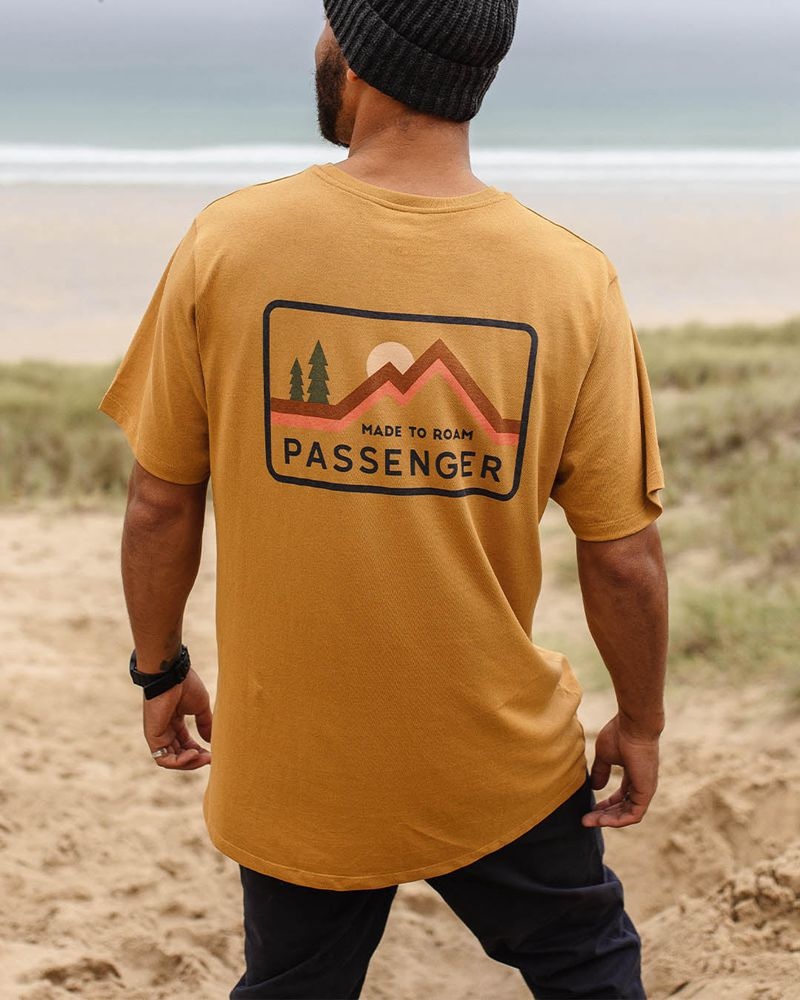 Men's Passenger Made To Roam Recycled Cotton T-Shirt Dusty Ochre | US-VXWLTR108