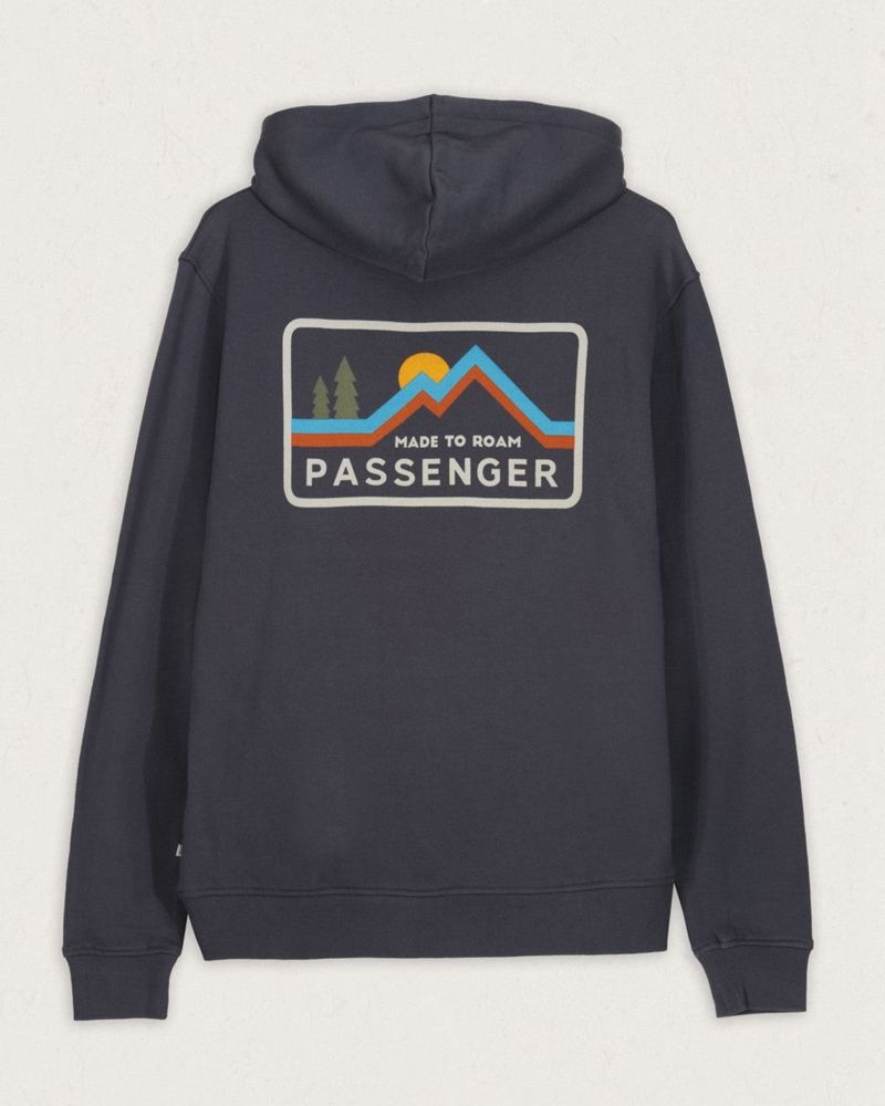 Men's Passenger Made To Roam Recycled Hoodie Faded Black | US-LAUZRD148