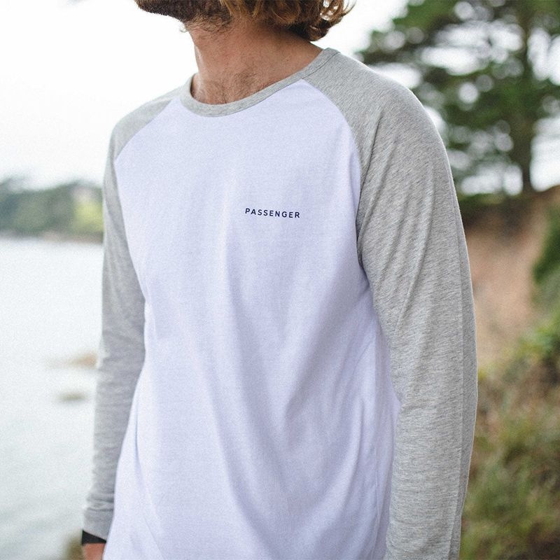 Men's Passenger Made To Roam Recycled LS T-Shirt White | US-XBJOSR945