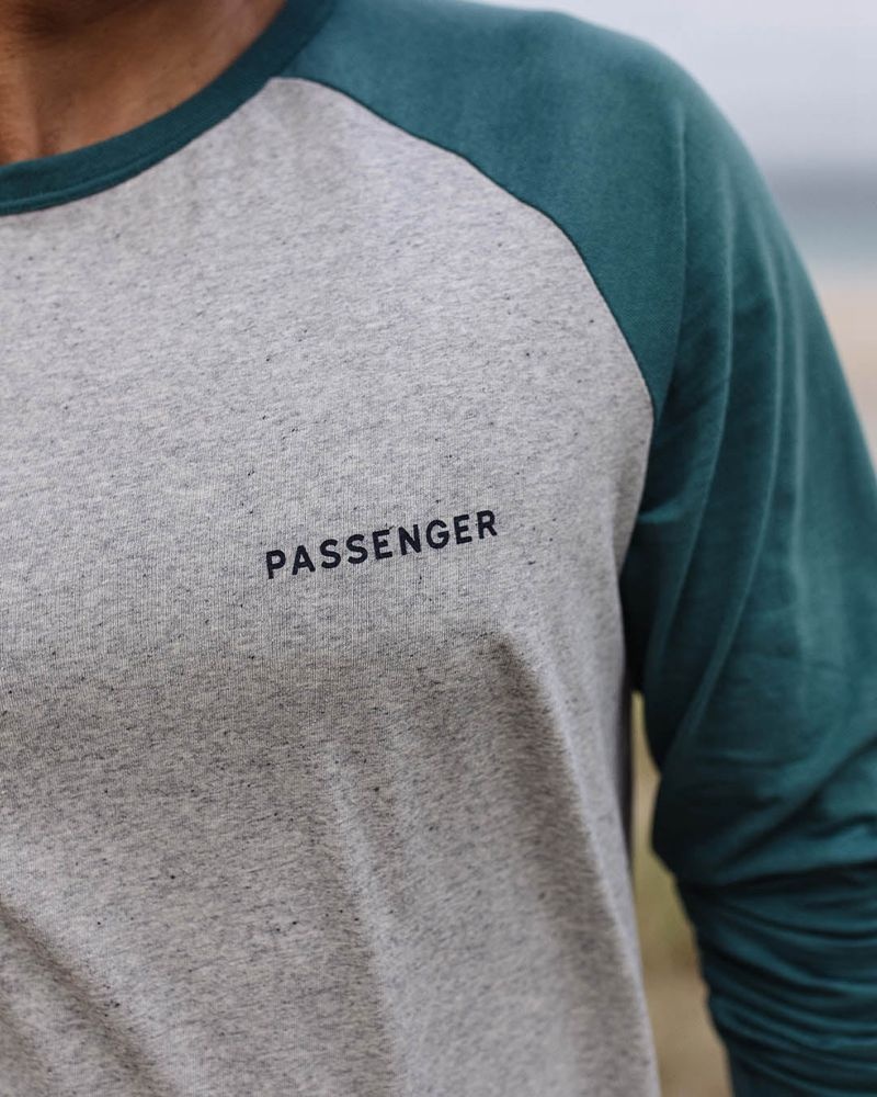 Men's Passenger Made To Roam Recycled LS T-Shirt Grey Marl | US-AUBNTQ102