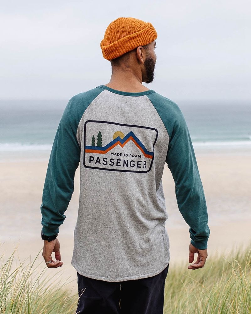 Men's Passenger Made To Roam Recycled LS T-Shirt Grey Marl | US-AUBNTQ102