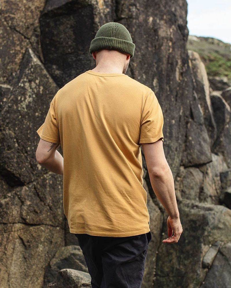 Men's Passenger Nowhere Bound Pocket T-Shirt Dusty Ochre | US-TKWVHO394