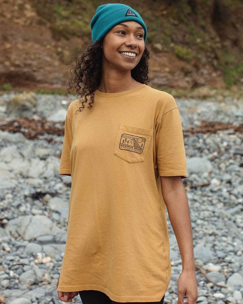 Men's Passenger Nowhere Bound Pocket T-Shirt Dusty Ochre | US-TKWVHO394