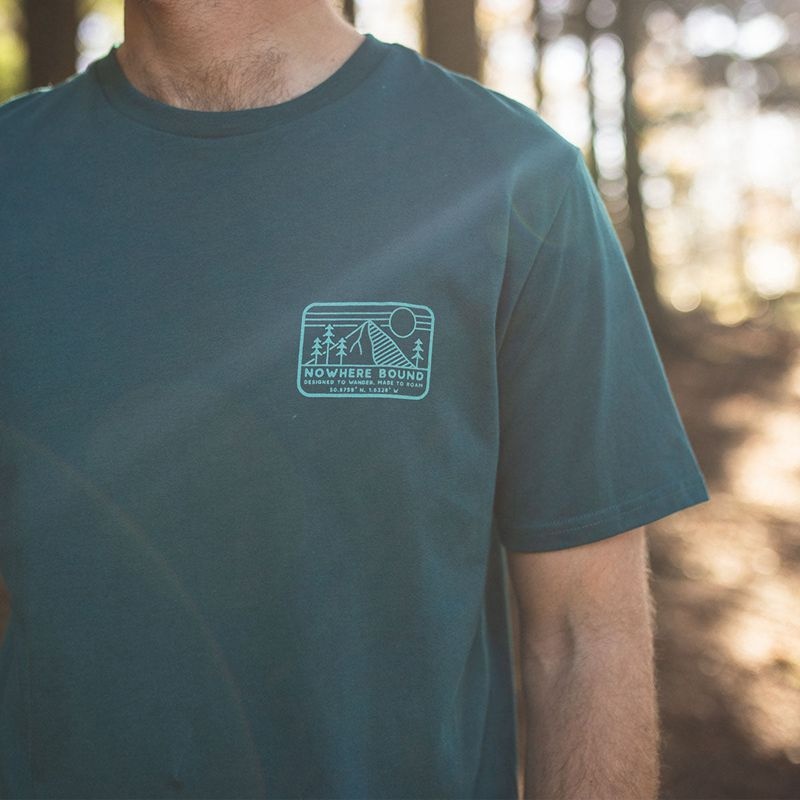 Men's Passenger Nowhere Bound Recycled Cotton T-Shirt Storm Green | US-XGWKBV307