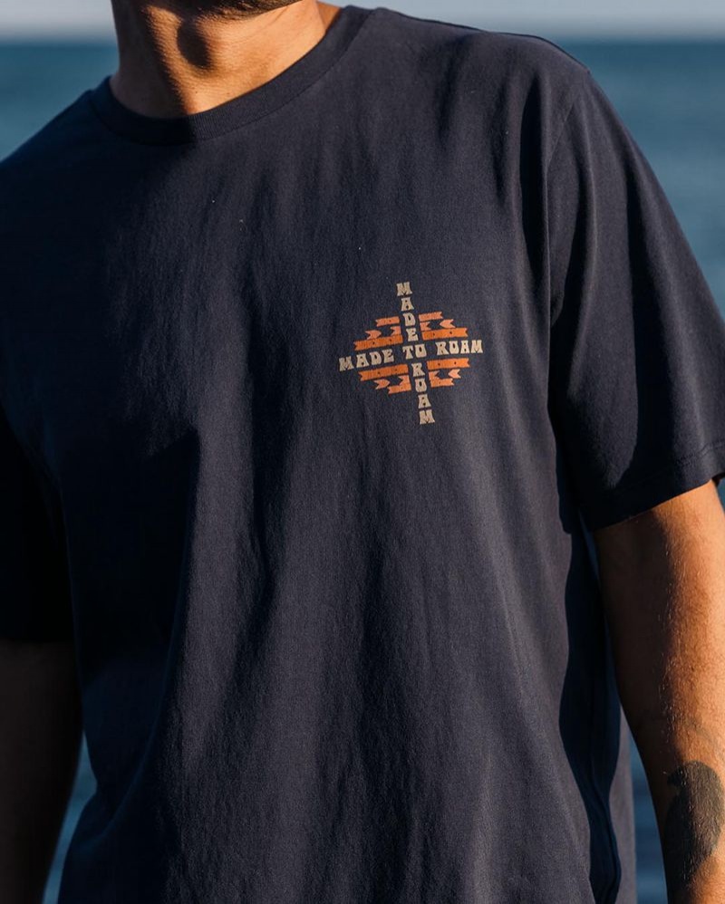 Men's Passenger Oar Recycled Cotton T-Shirt Deep Navy | US-YJMSFW439