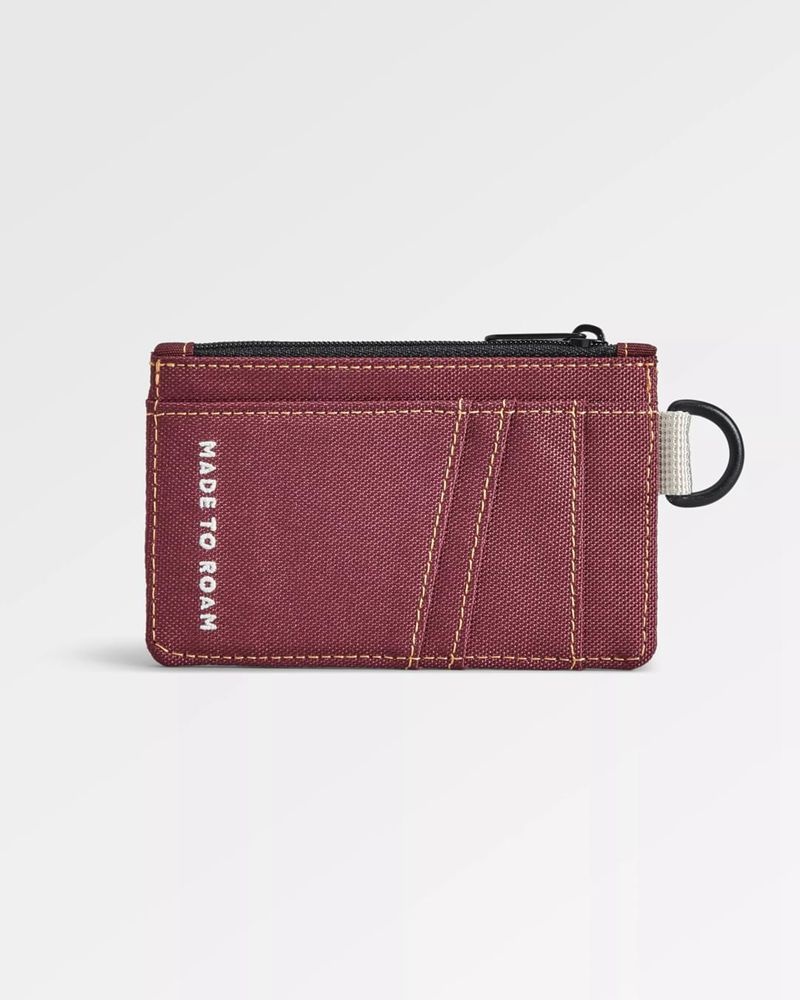 Men's Passenger Recycled Card Holder Burgundy | US-VHTUGJ651