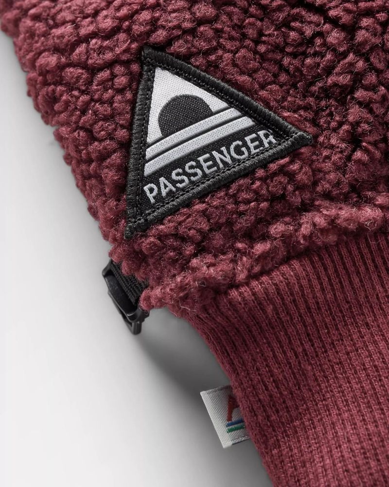 Men's Passenger Snowfall 2.0 Recycled Sherpa Gloves Wine | US-SGXJAR845