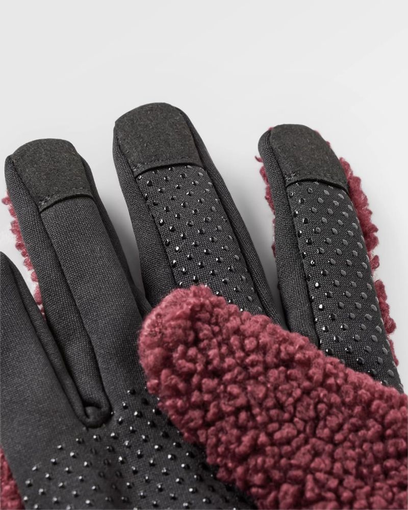 Men's Passenger Snowfall 2.0 Recycled Sherpa Gloves Wine | US-SGXJAR845