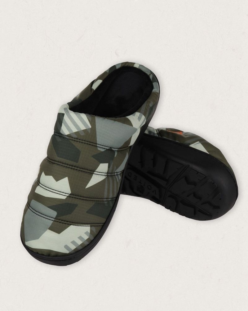 Men's Passenger Sole Recycled Slippers Fir Tree Camo Pattern | US-GJKTEV715