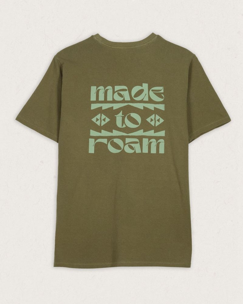 Men's Passenger Sunrise Recycled Cotton T-Shirt Loden Green | US-UPMBQZ984