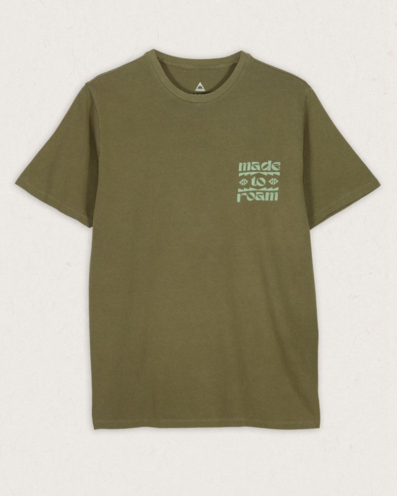 Men's Passenger Sunrise Recycled Cotton T-Shirt Loden Green | US-UPMBQZ984