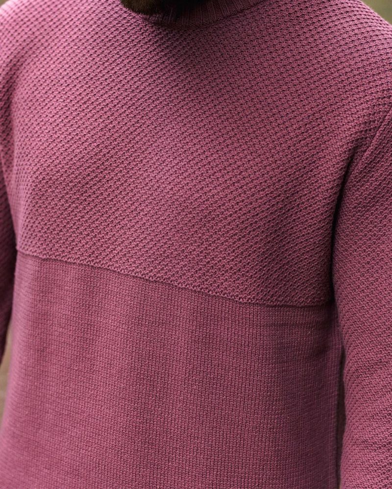 Men's Passenger Swell Knitted Jumper Crushed Berry | US-GFMNOY836