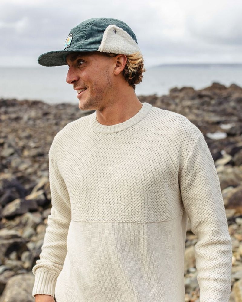 Men's Passenger Swell Knitted Jumper Off White | US-SCTJIO682