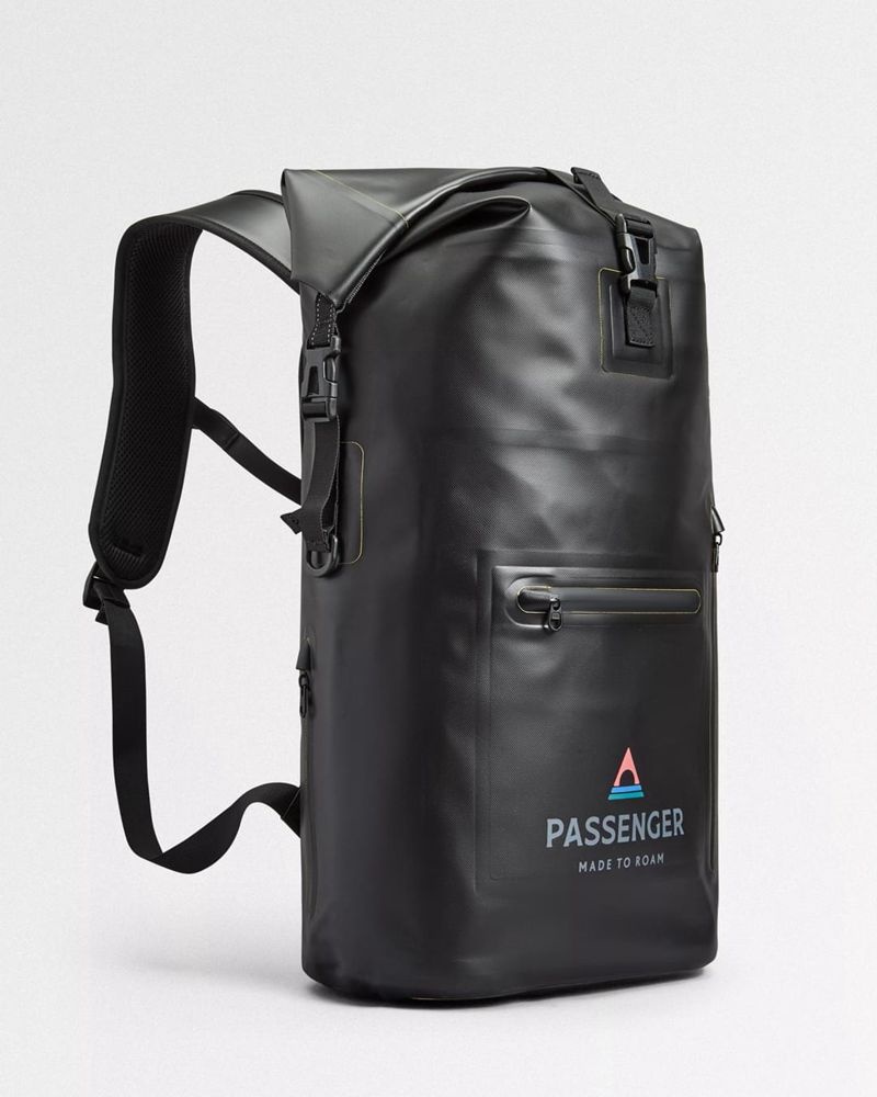 Men's Passenger Tide 25L Recycled Dry Bags Black | US-QOAJGW029