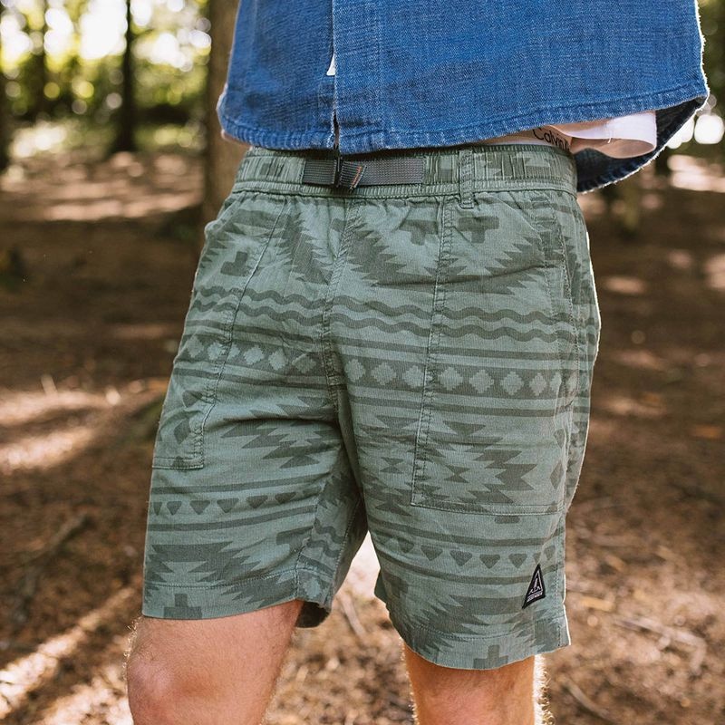 Men's Passenger Topanga Organic Shorts Dark Ivy Adrift | US-QPILDO309