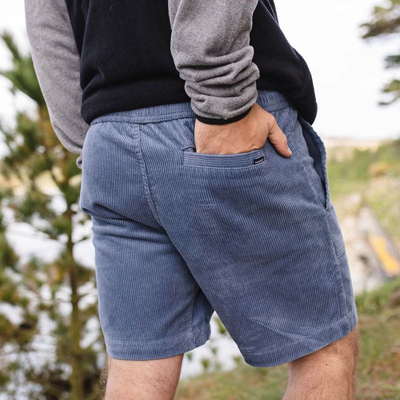 Men's Passenger Topanga Organic Shorts Stone Blue | US-CPXNQF365