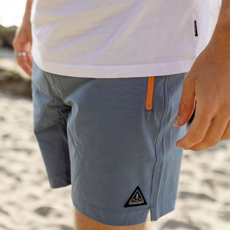 Men's Passenger Traveller All Purpose Shorts Stone Blue | US-FROUWQ905