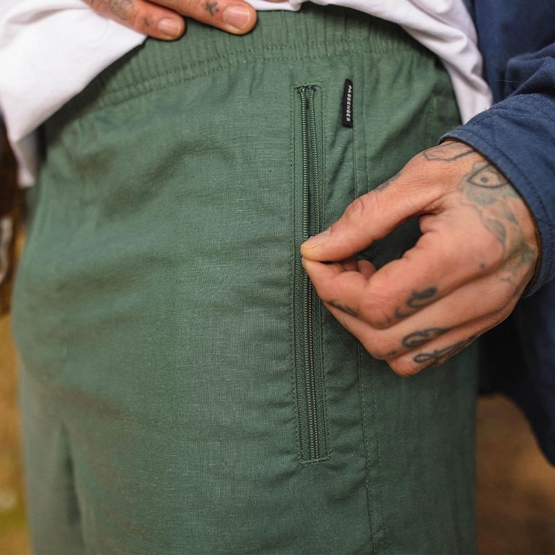 Men's Passenger Traveller Hemp All Purpose Shorts Leaf Green | US-WBQOXN869