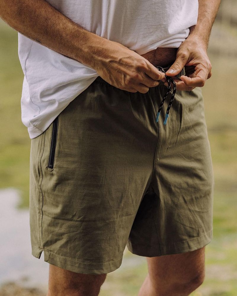 Men's Passenger Traveller Organic All Purpose Shorts Khaki | US-PTNYBW021