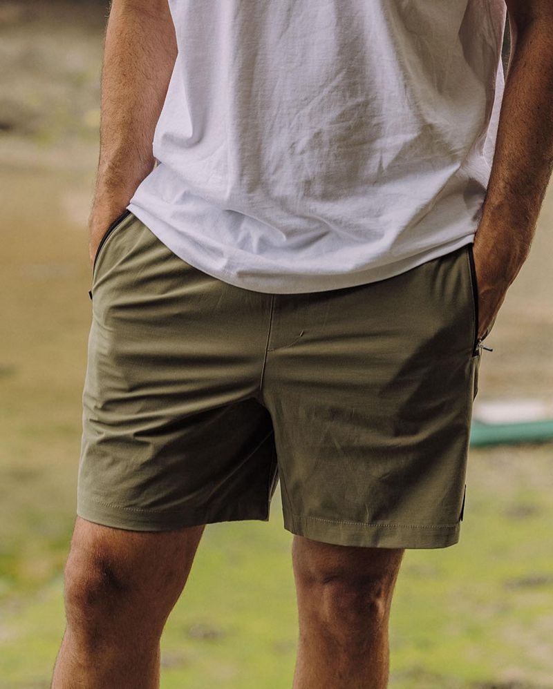 Men's Passenger Traveller Organic All Purpose Shorts Khaki | US-PTNYBW021