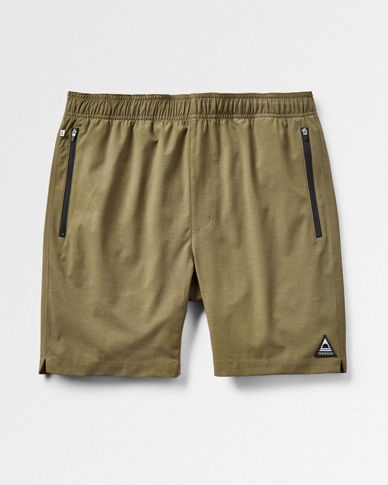 Men's Passenger Traveller Organic All Purpose Shorts Khaki | US-PTNYBW021