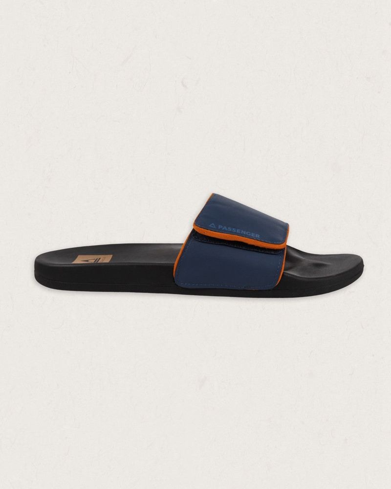 Men's Passenger Vancity Slides Dark Denim | US-LYWNRX432