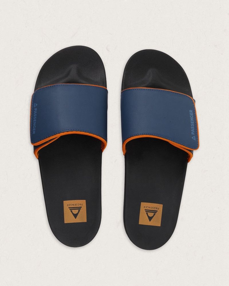 Men's Passenger Vancity Slides Dark Denim | US-LYWNRX432