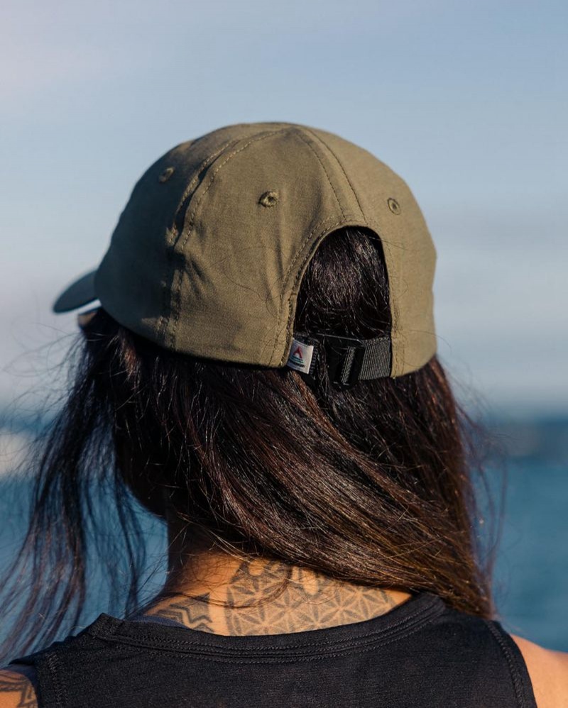 Women's Passenger Active Recycled 6 Panel Cap Dusty Olive | US-DMLYKO392