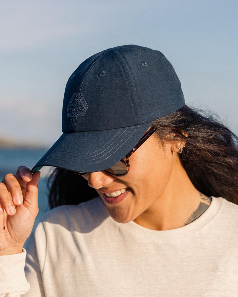 Women's Passenger Active Recycled 6 Panel Cap Dark Denim | US-MSCRVE091