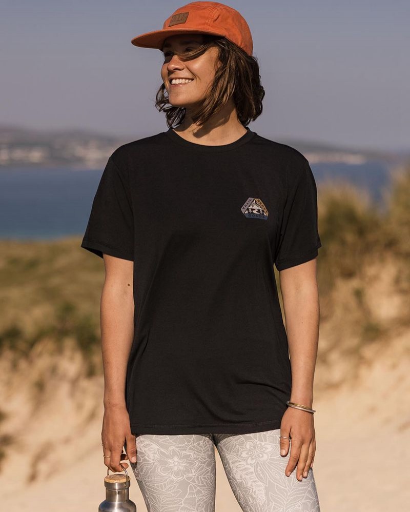 Women's Passenger Be Free Recycled Active T-Shirt Black | US-SIAOLX210