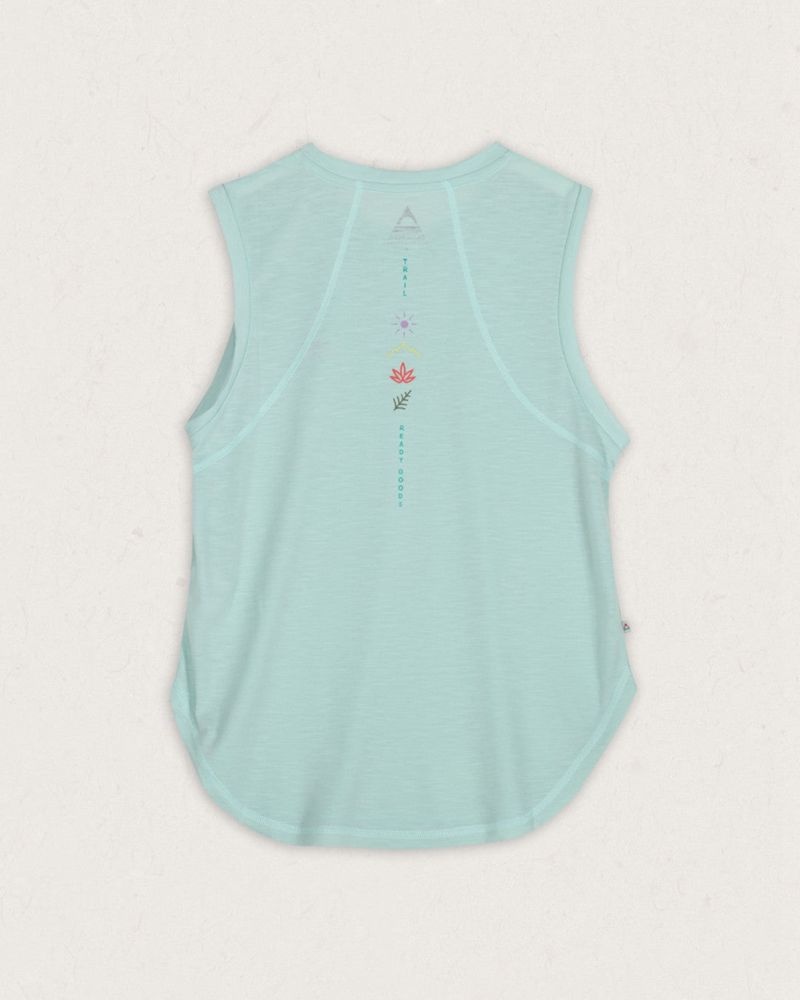 Women's Passenger Blue Bird Recycled Active Tank Top Mint Green | US-BNKQRD185