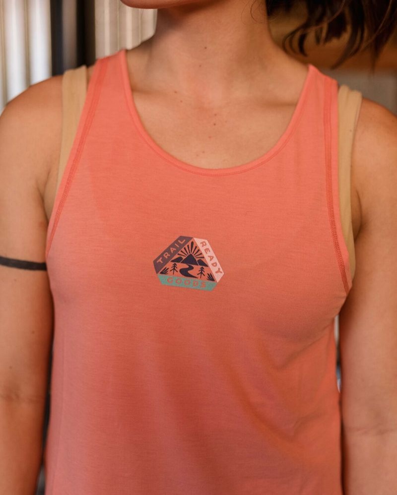 Women's Passenger Breezy Recycled Active Tank Top Shell Pink | US-TLNGFB749