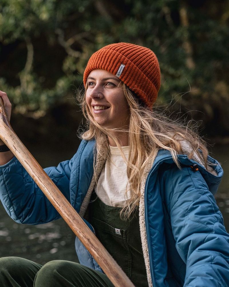 Women's Passenger Compass Recycled Beanie Rust | US-CFNPAJ726