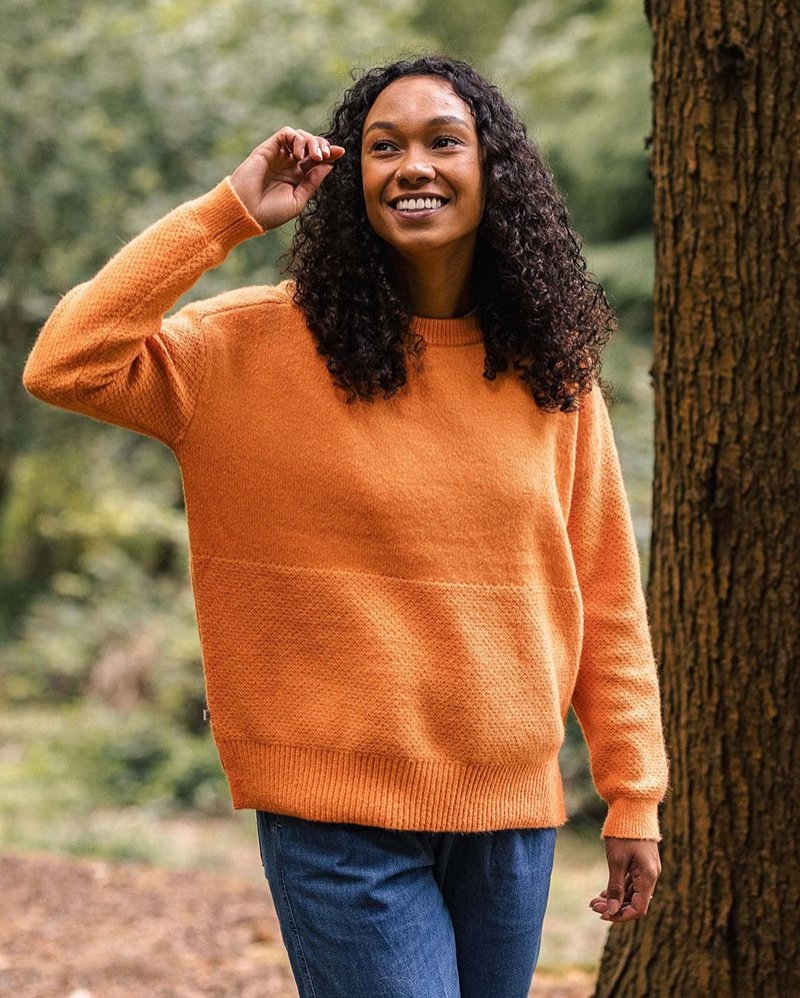 Women's Passenger Cove Recycled Knit Jumper Orange | US-CJDLYB435