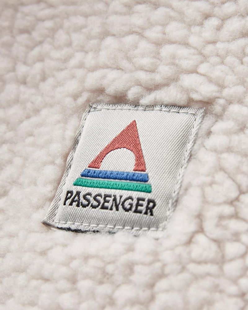 Women's Passenger Create Recycled Deep-Pile Sherpa Fleece Blue Fog | US-UHFOLZ056