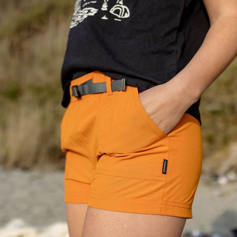 Women's Passenger Del Sur Hemp All Purpose Shorts Sunrise Orange | US-AHEXRK295